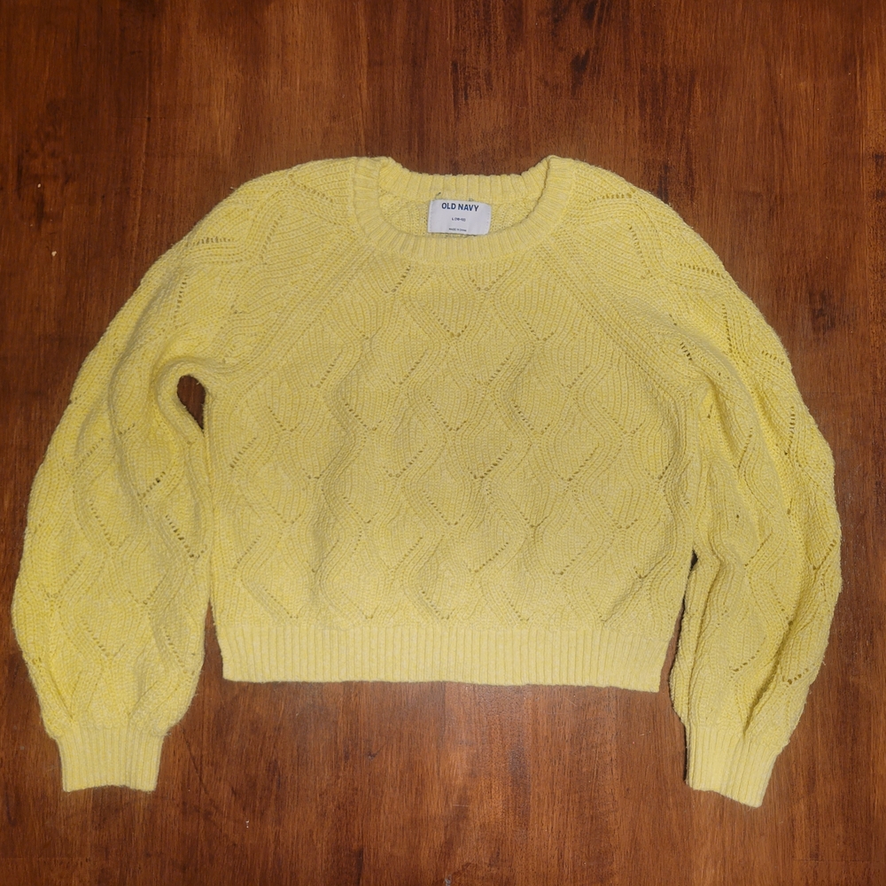Old Navy Kids Yellow Cable Knit Sweater